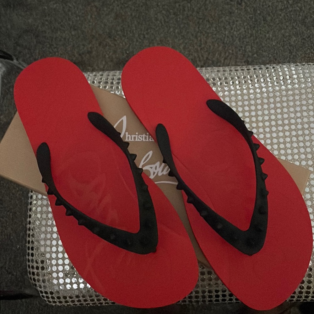 **New, Never worn** Christian Louboutin Flip Flops